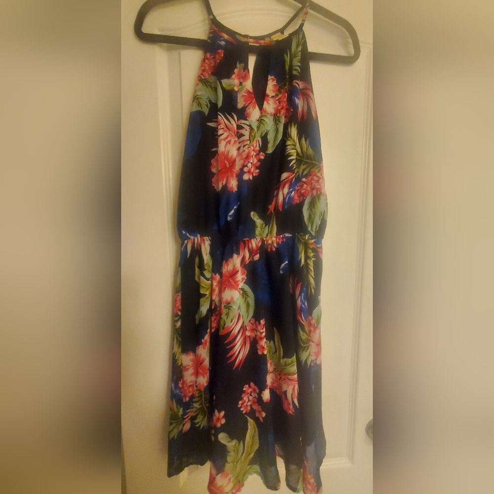 Japna A-Line Tropical Print Dress Size L